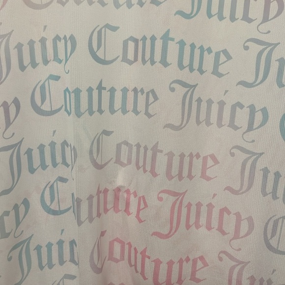 NWOT Juicy Couture Logo Pastel Pink Sheer Flowy Silky Kimono Beach Coverup - Picture 3 of 11